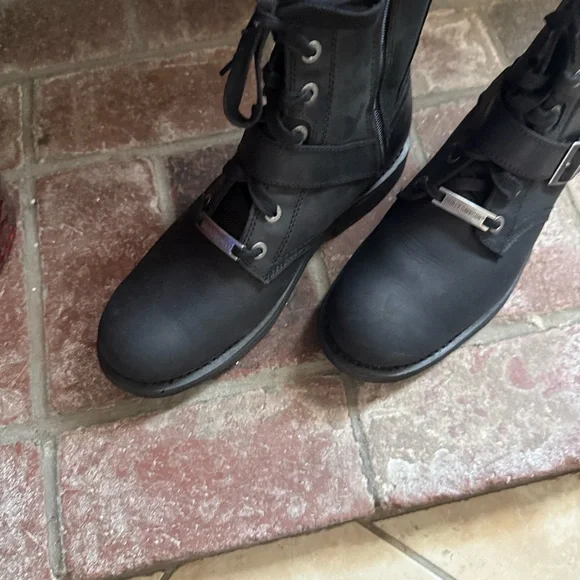 NWOB Harley Davidson Men's Black 10 Ranger Motorcycle Boots Shoes - Picture 2 of 7